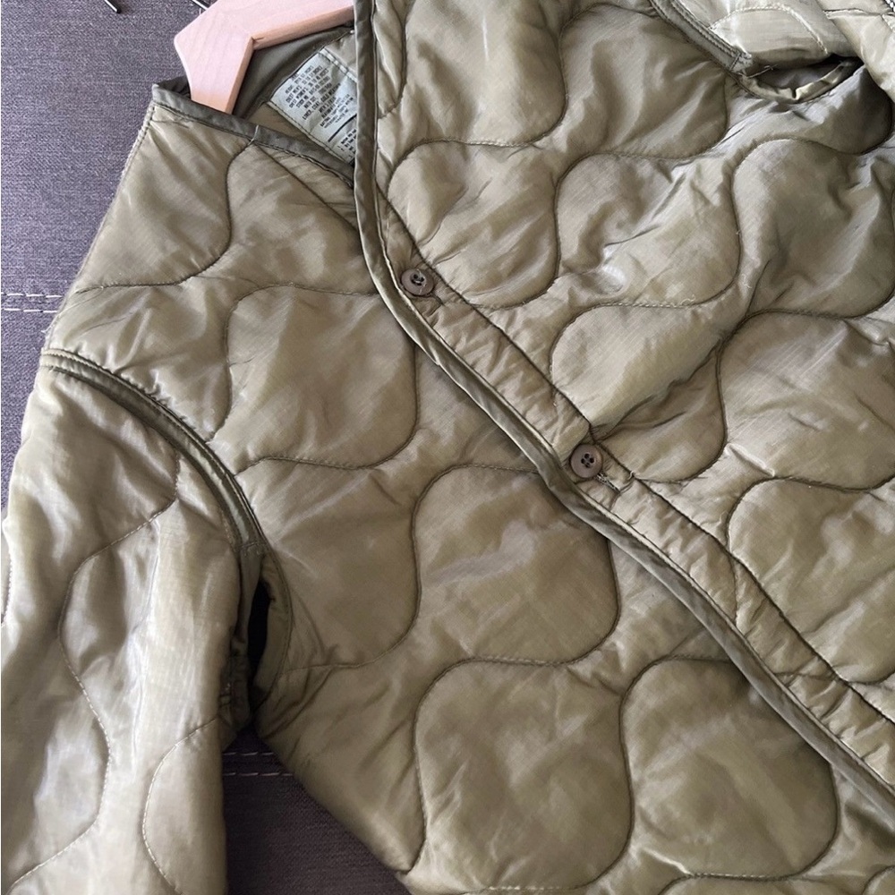 U.S. Army Olive Quilted Puffer Jacket - Picture 3 of 3